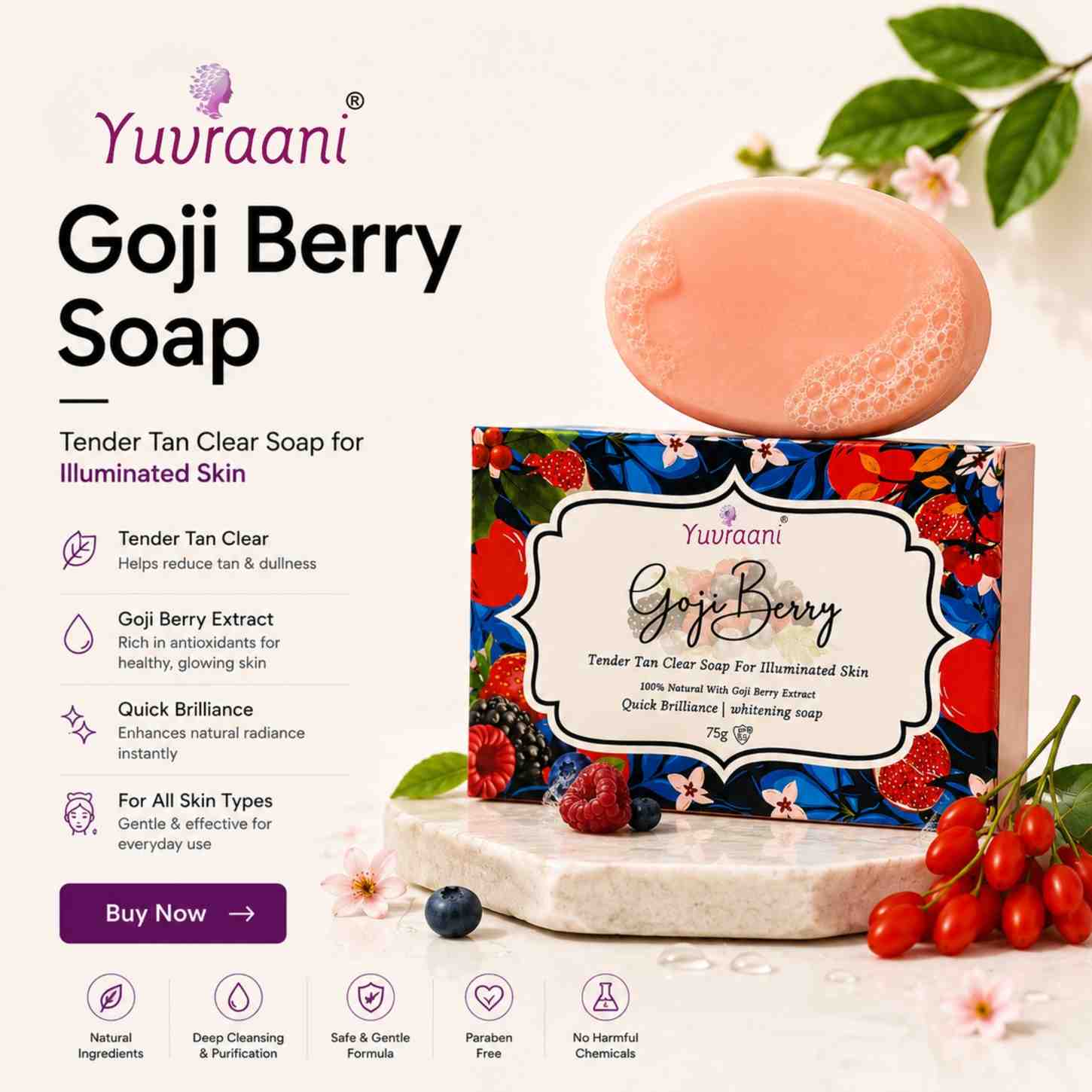 Yuvraani Gojiberry Tan Clear